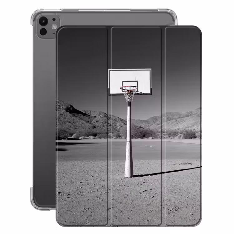iPad-Hülle - Basketballstange - Landschaft - Sand - Weiß — 1