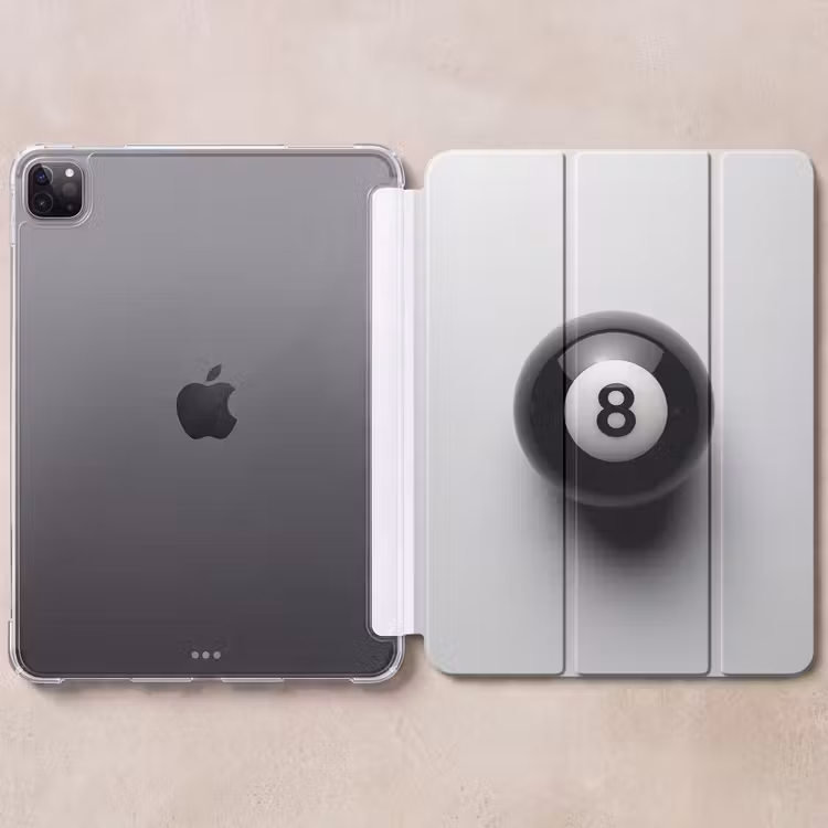 iPad-Hülle - Billardkugel - Zahl - Acht - Weiß — 6