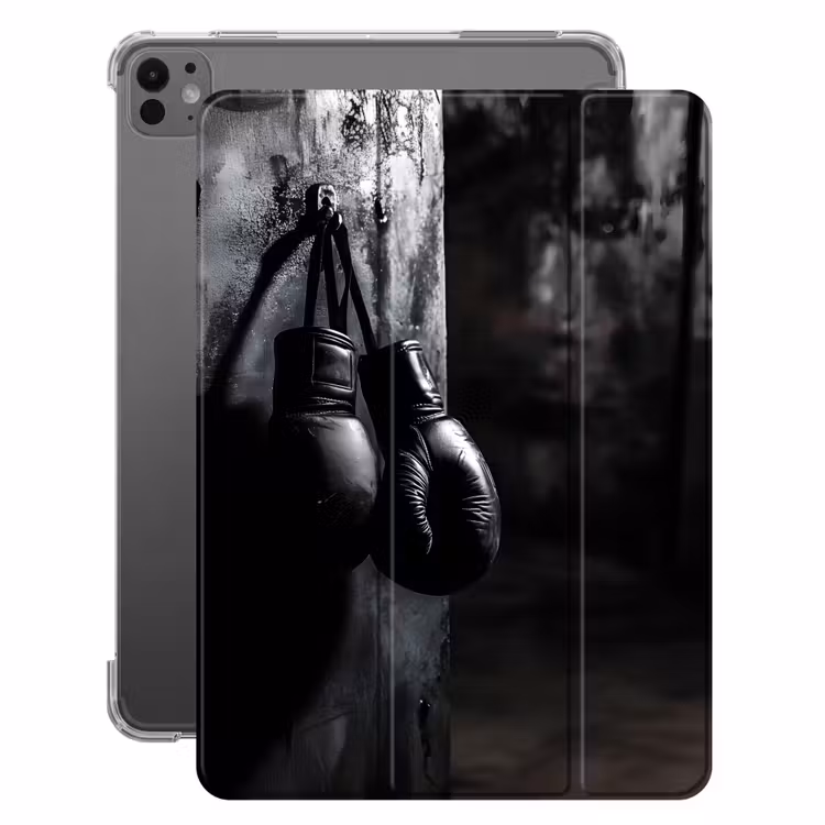 iPad-Hülle - Boxhandschuhe - Wand - Dunkel - Schwarz — 1