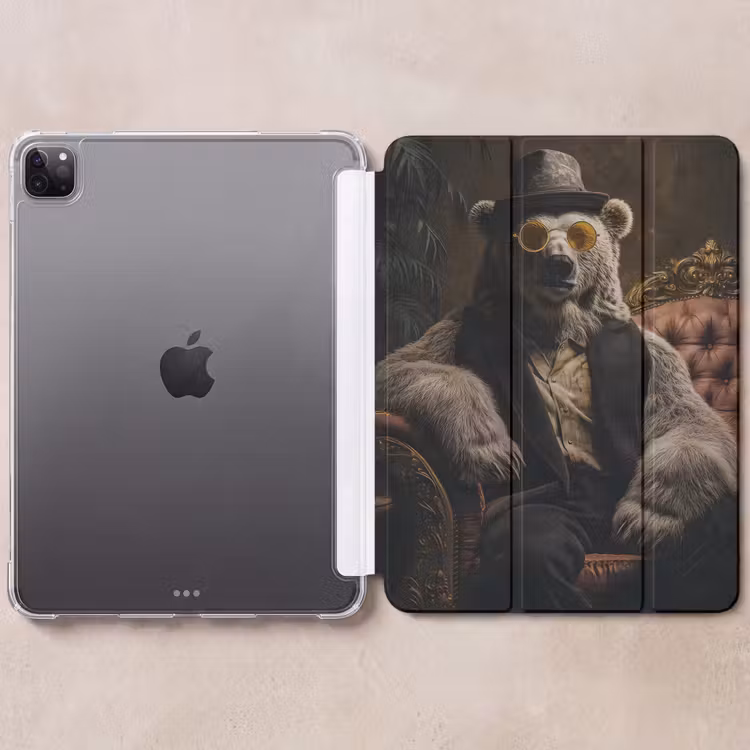 iPad-Hülle - Eisbär - Hut - Brille - Stuhl — 6