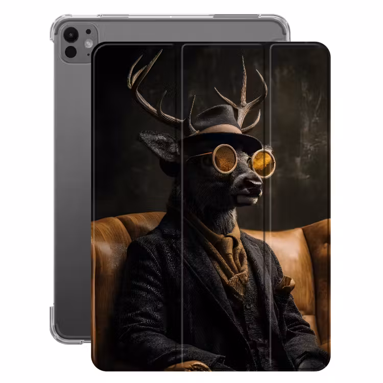 iPad-Hülle - Hirsche - Sonnenbrille - Schwarz - Anzug — 1