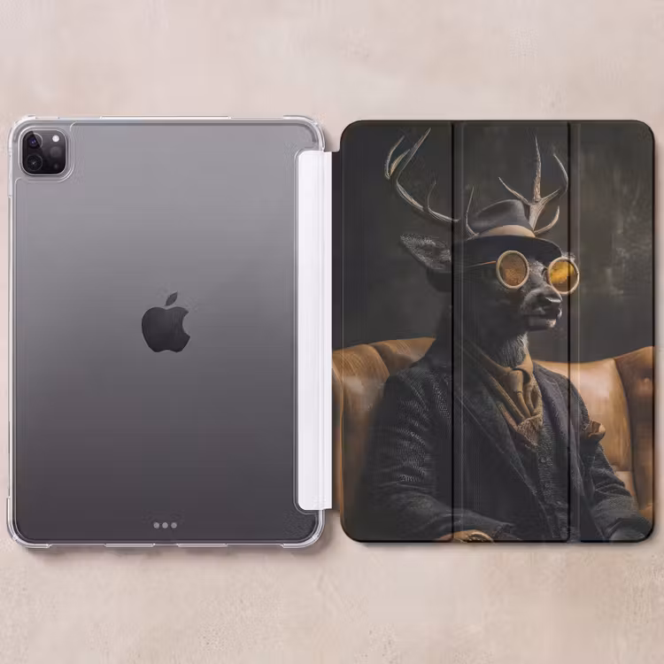 iPad-Hülle - Hirsche - Sonnenbrille - Schwarz - Anzug — 6