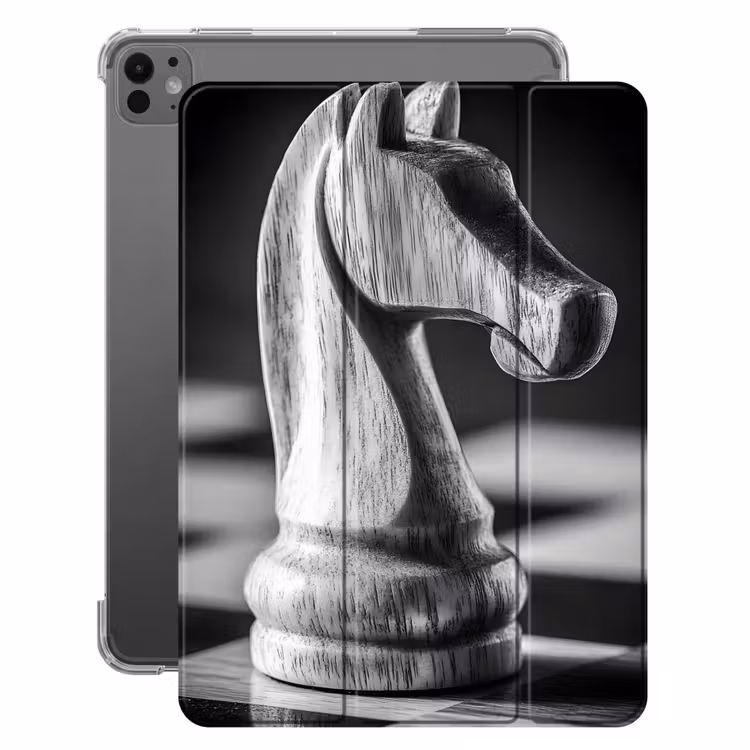 iPad-Hülle - Pferd - Holz - Schautafel - Schwarz — 1