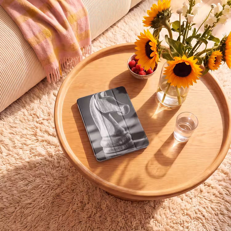 iPad-Hülle - Pferd - Holz - Schautafel - Schwarz — 2