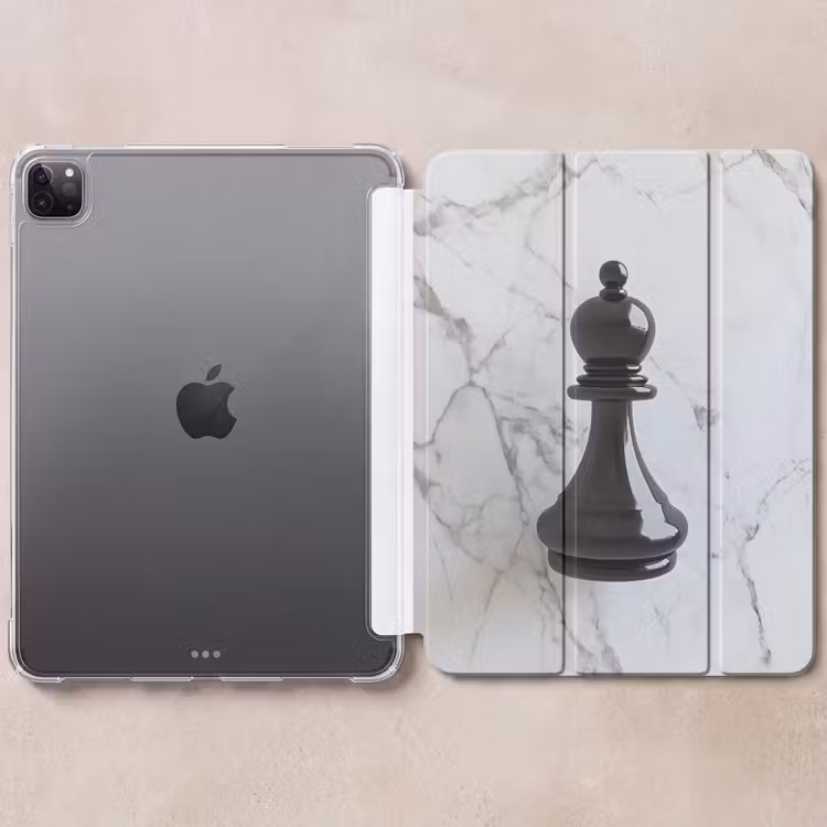 iPad-Hülle - Schachfigur - Läufer - Schwarz - Marmor — 6