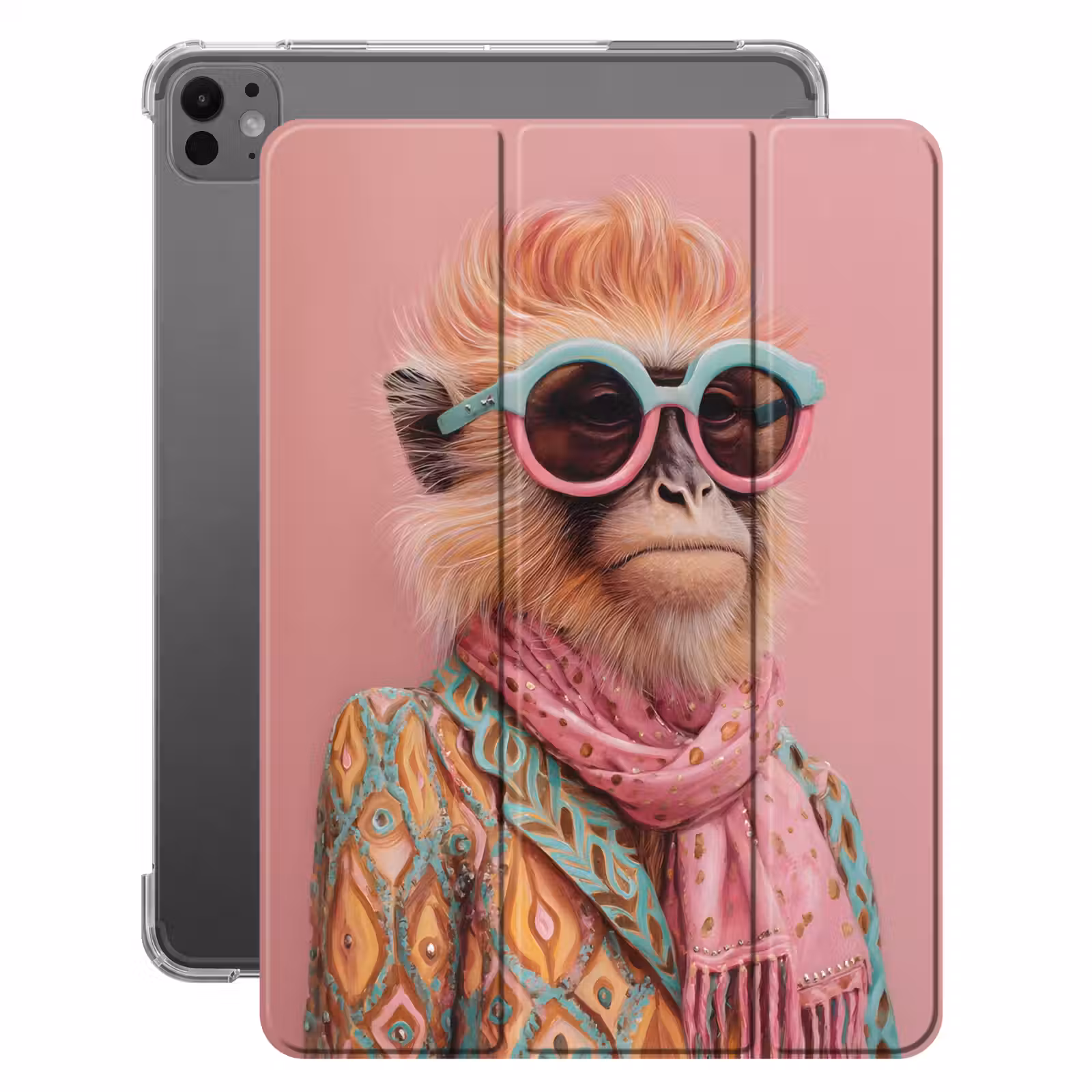 iPad-Hülle - Halstuch - Affe - Sonnenbrille - Jacke — 1