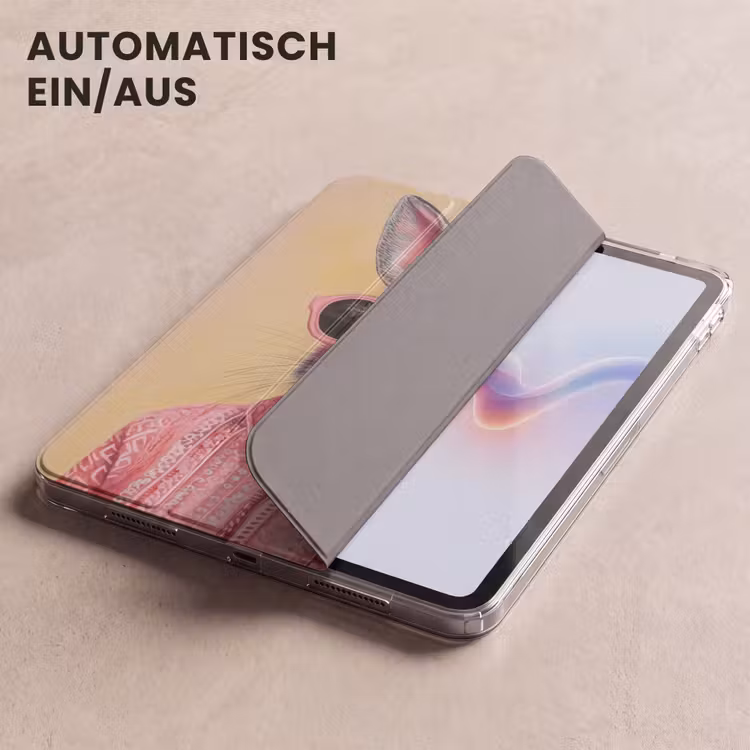 iPad-Hülle - Grau - Kaninchen - Bluse - Fliege — 5