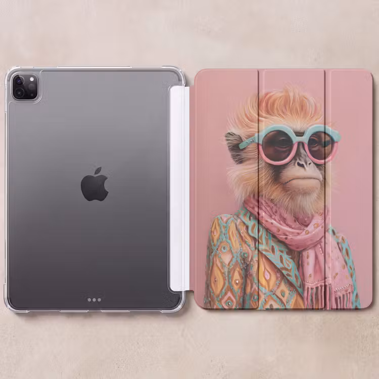 iPad-Hülle - Halstuch - Affe - Sonnenbrille - Jacke — 6