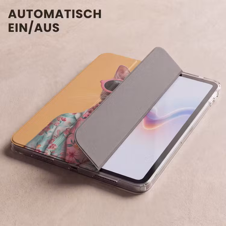iPad-Hülle - Sonnenbrille - Katze - Halstuch - Blumen — 5