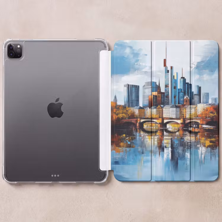 iPad-Hülle - Bäume Frankfurt - Stadt - Skyline - Brücke — 6