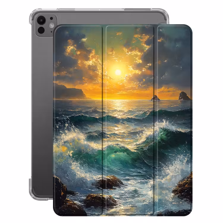 iPad-Hülle - Meer - Sonne - Wellen - Felsen — 1