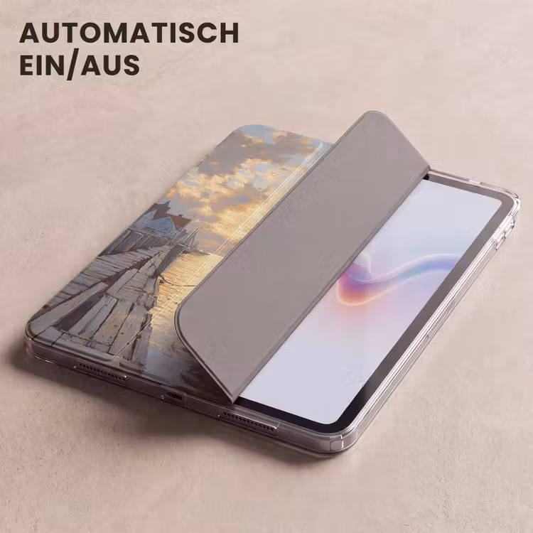 iPad-Hülle - Segelboot - Sonne - Pier - Holz — 5