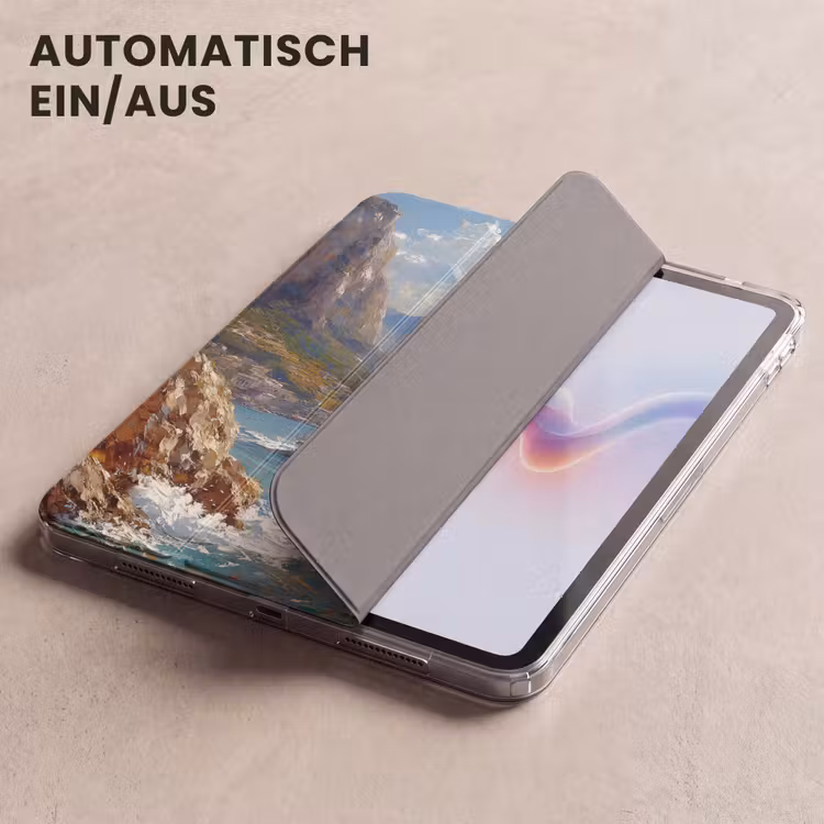 iPad-Hülle - Segelschiff - Meer - Felsen - Wolken — 5