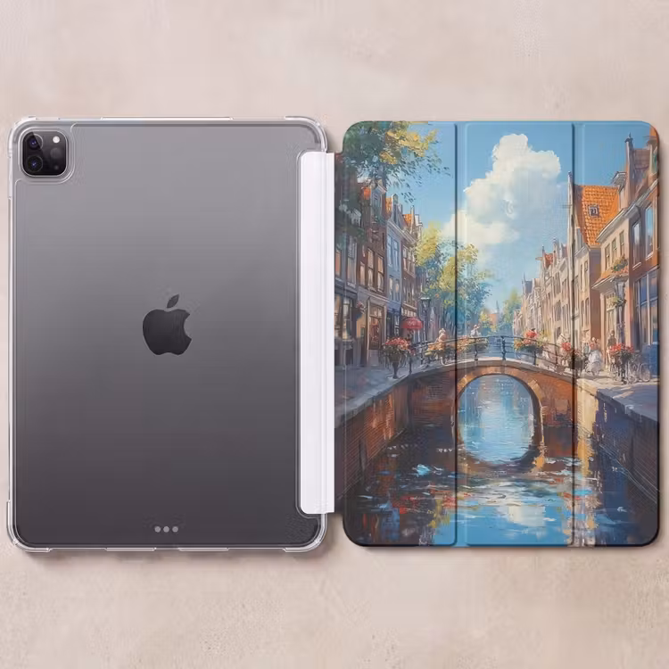 iPad-Hülle - Stadt - Graben - Sonne - Radfahren — 6