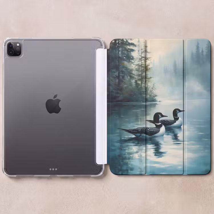 iPad-Hülle - Wald - Wasser - Enten - Neblig — 6