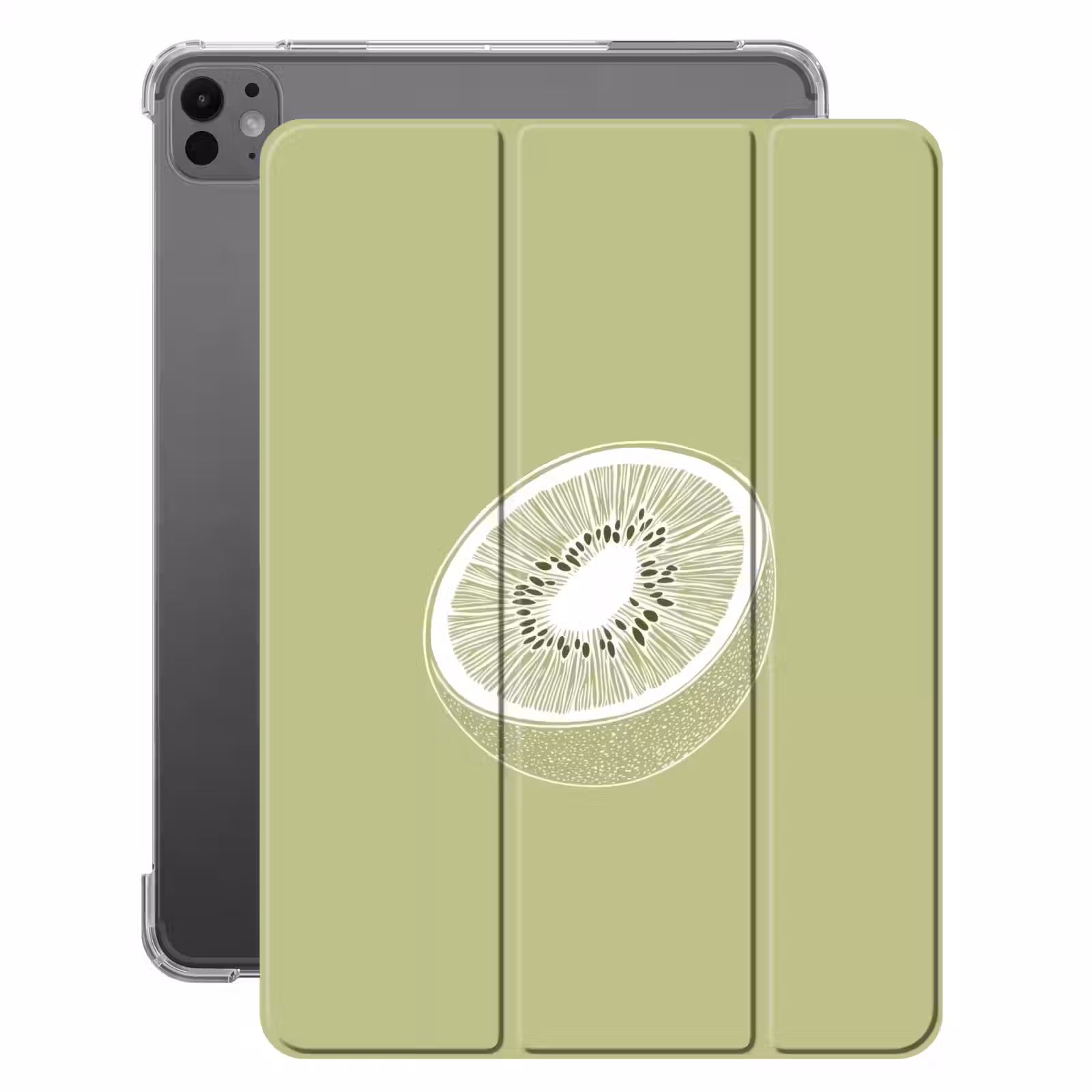 iPad-Hülle - Kiwi - Strichzeichnung - Minimalistisch - Grün — 1