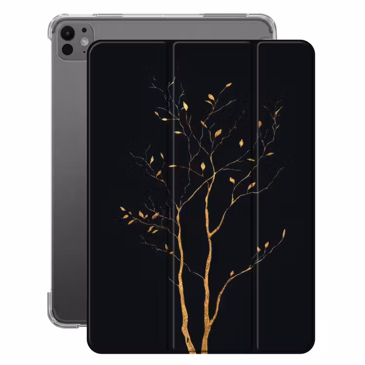 iPad-Hülle - Äste - Blätter - Schwarz — 1