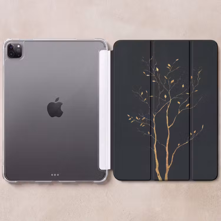 iPad-Hülle - Äste - Blätter - Schwarz — 6
