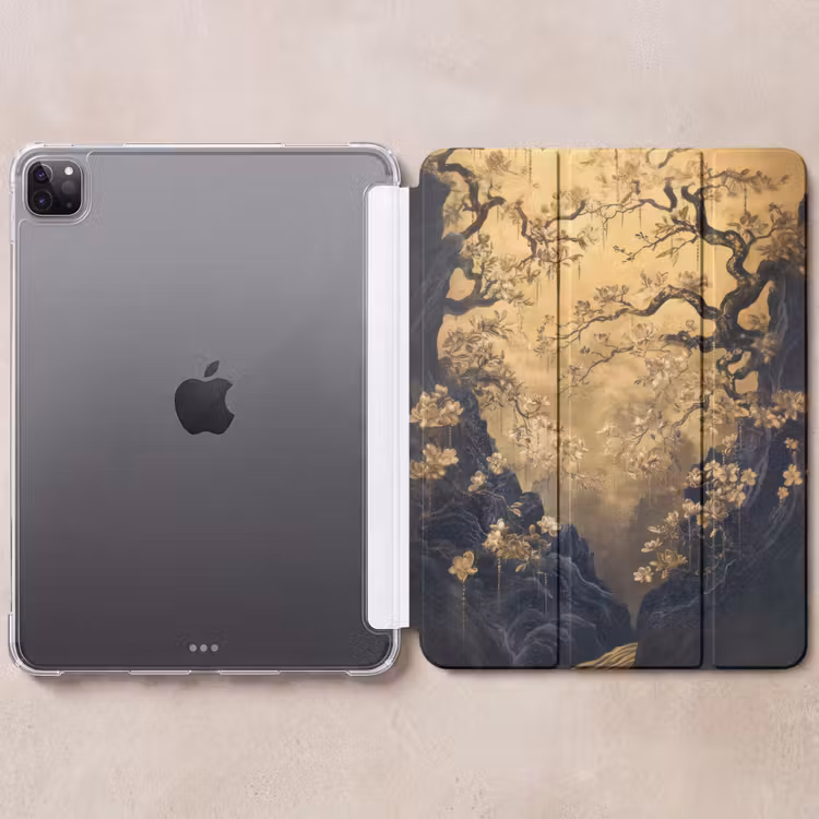 iPad-Hülle - Blumen - Zweige - Gold - Dekorativ — 6