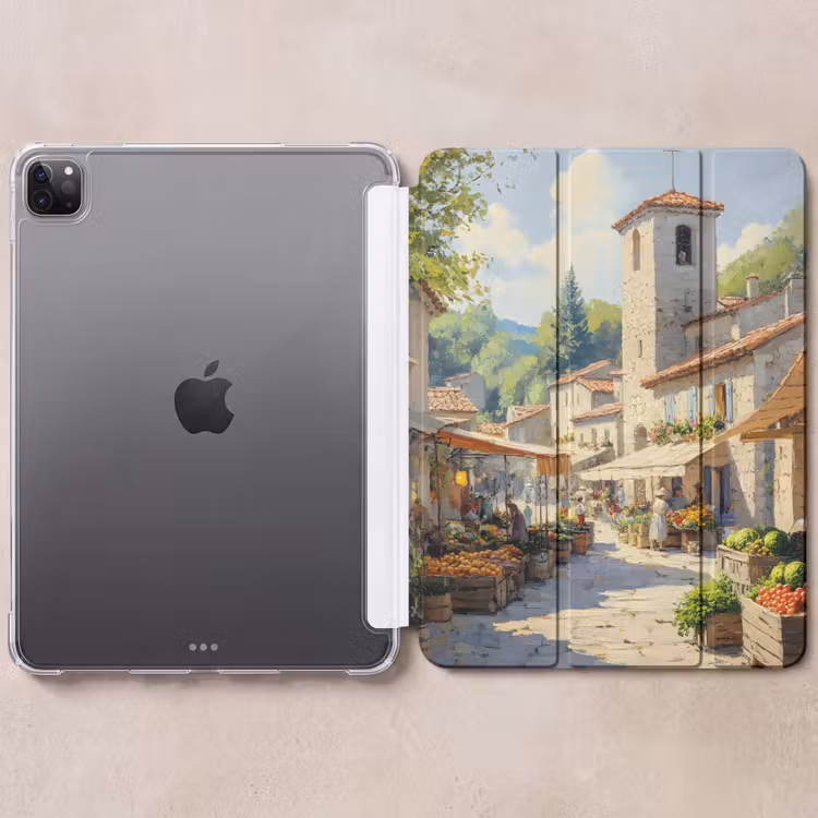 iPad-Hülle - Dorf - Sonne - Stände - Häuser — 6