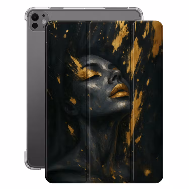 iPad-Hülle - Gesicht - Frau - Farbspritzer - Abstrakt — 1