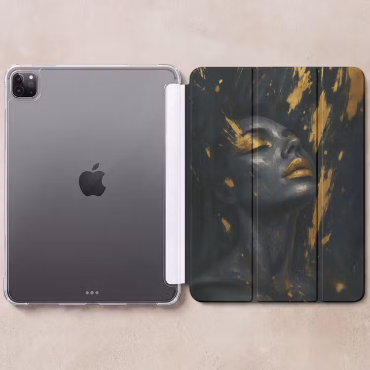 iPad-Hülle - Gesicht - Frau - Farbspritzer - Abstrakt — 6