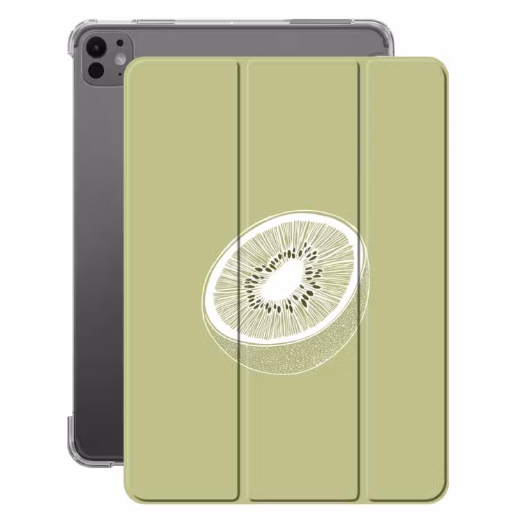 iPad-Hülle - Kiwi - Strichzeichnung - Minimalistisch - Grün — 1