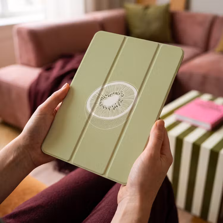 iPad-Hülle - Kiwi - Strichzeichnung - Minimalistisch - Grün — 4