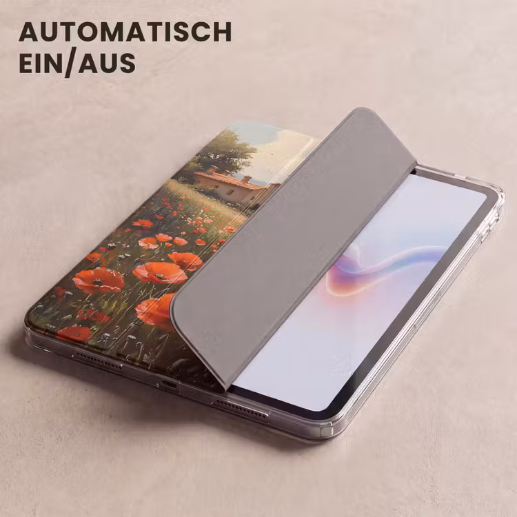 iPad-Hülle - Mohnblumen - Rot - Hügel - Landschaft — 5