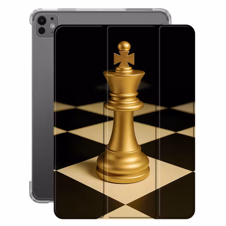 iPad-Hülle - Schachfigur - König - Schachbrett - Blockiert — 1