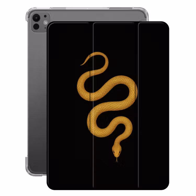 iPad-Hülle - Schlange - Minimalistisch - Gold — 1