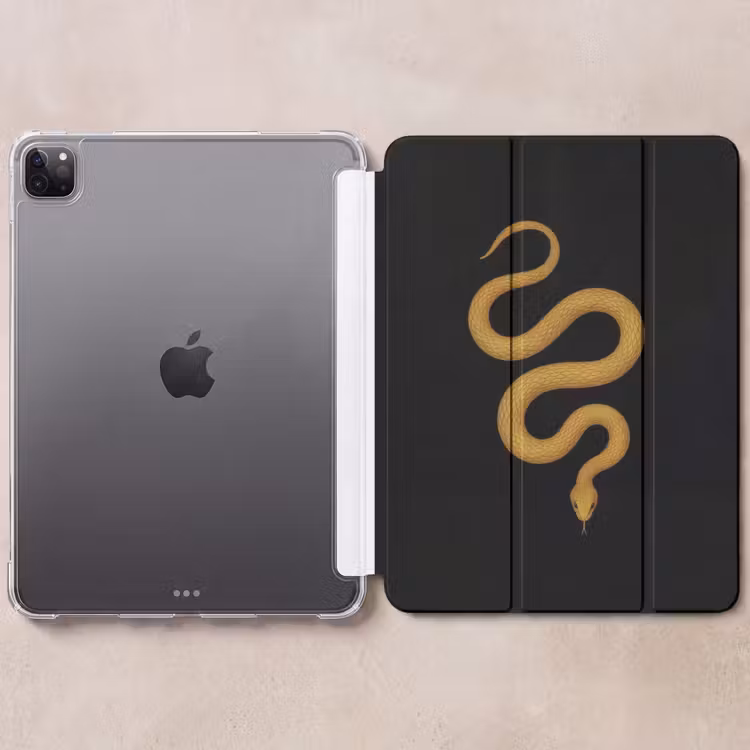 iPad-Hülle - Schlange - Minimalistisch - Gold — 6