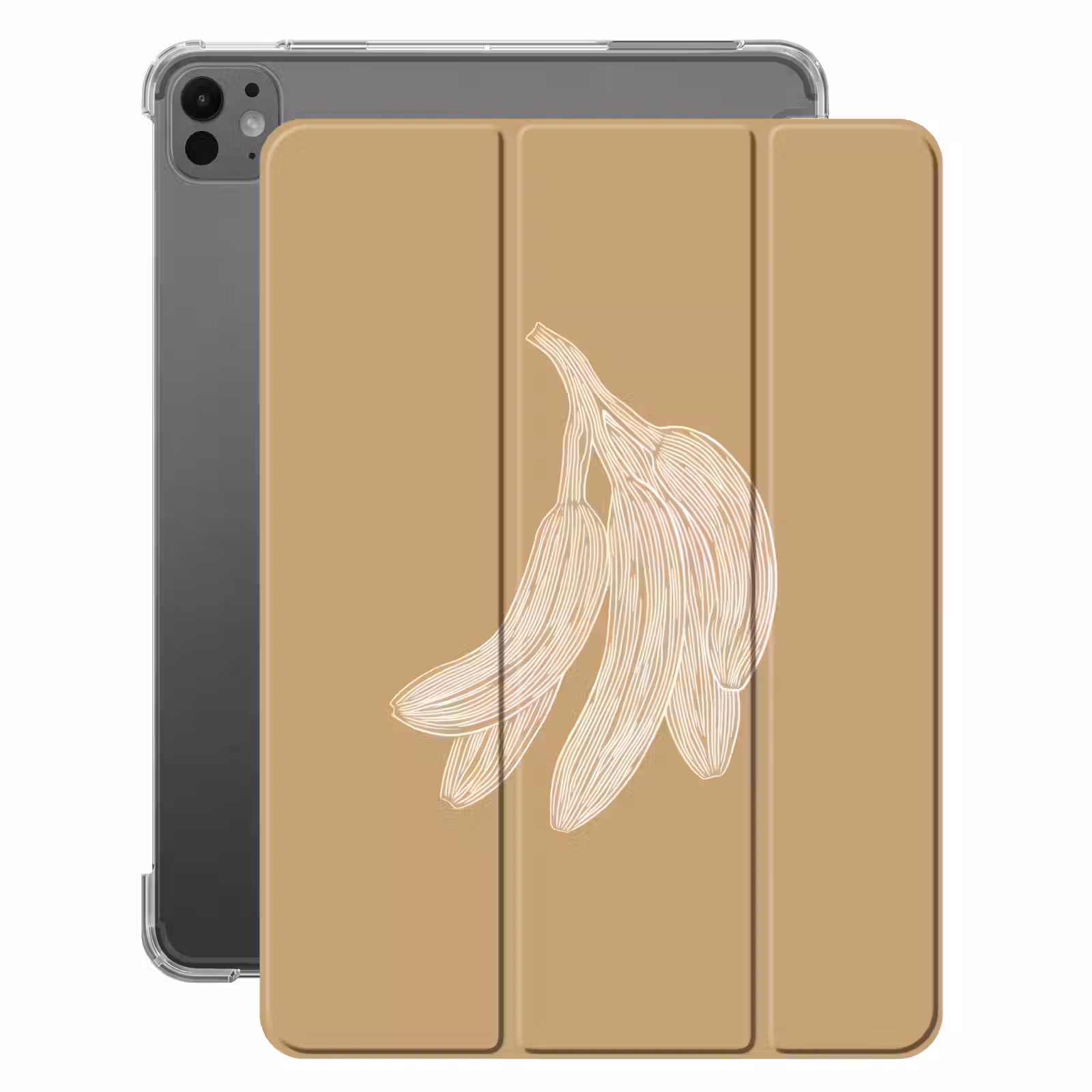 iPad-Hülle - Bananen - Beige - Strichzeichnung - Minimalistisch — 1