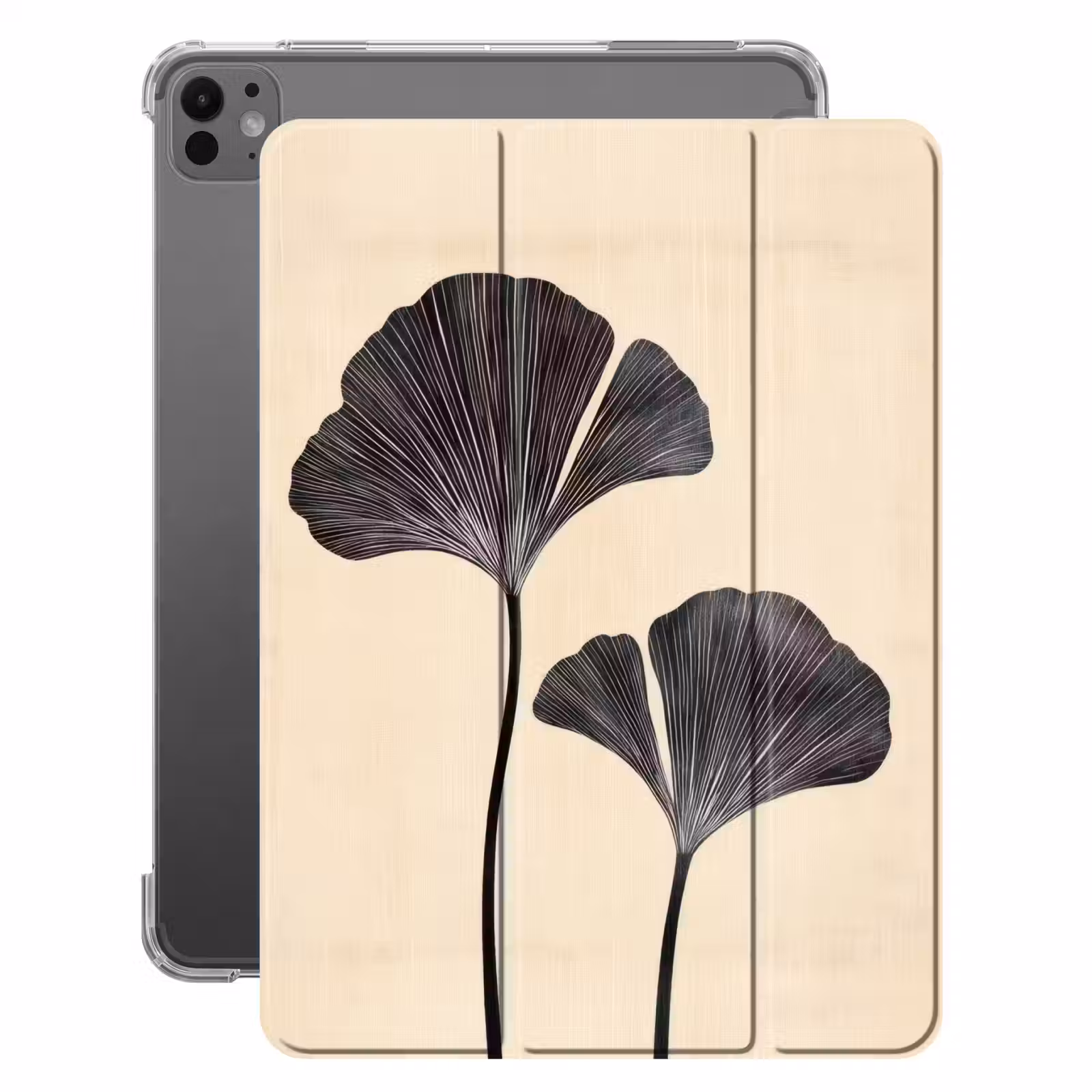 iPad-Hülle - Blätter - Minimalistisch - Schwarz — 1