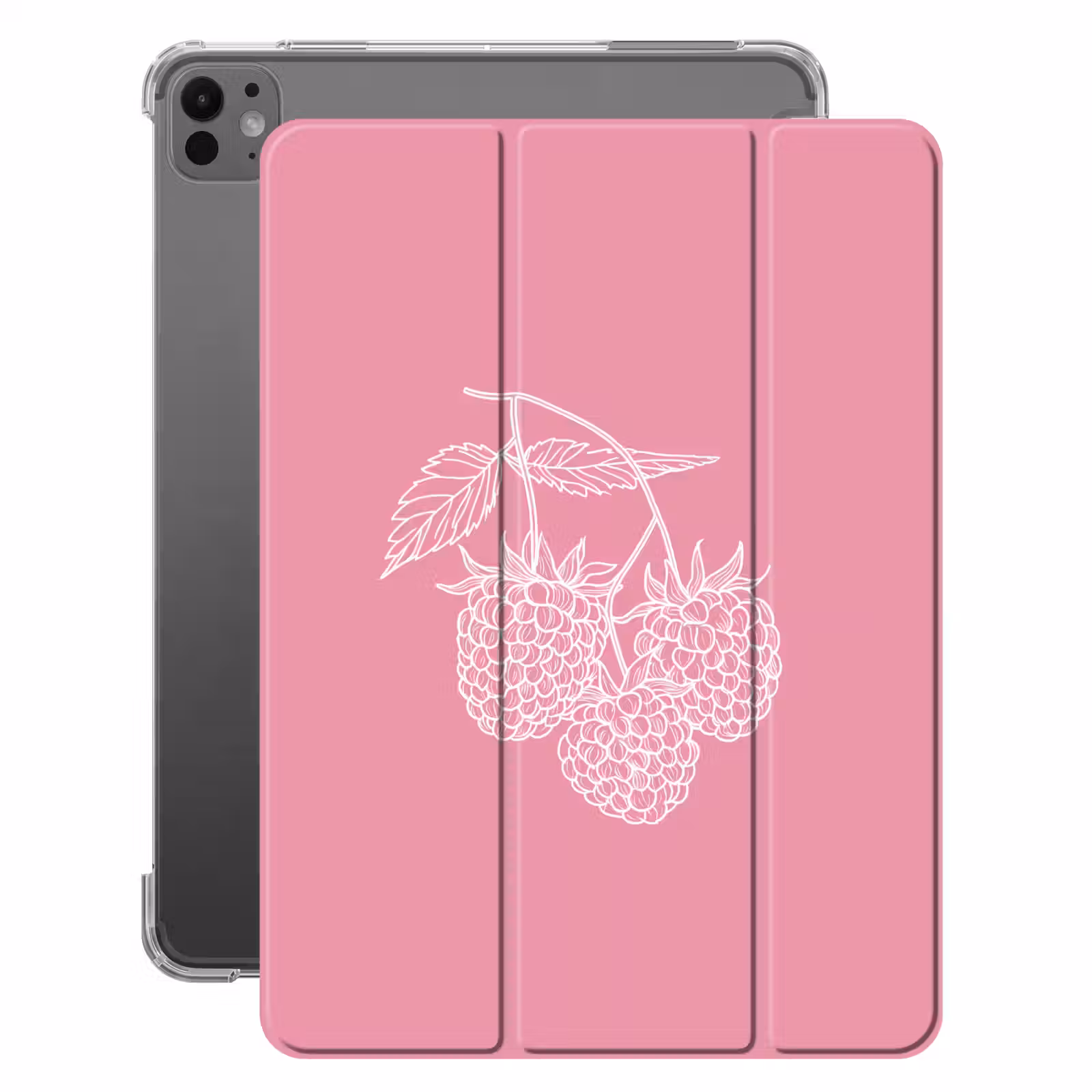 iPad-Hülle - Himbeeren - Stiel - Gezeichnet - Rosa — 1
