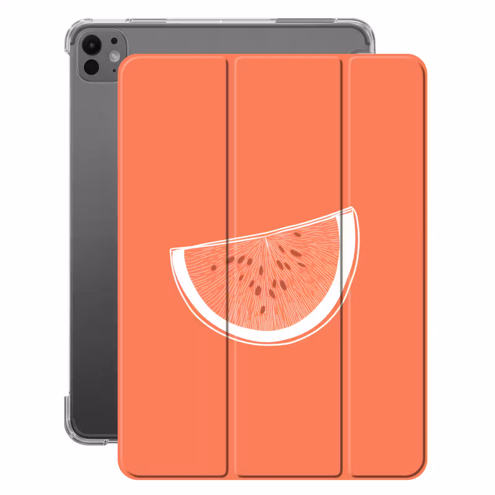 iPad-Hülle - Wassermelone - Linien - Korallenrot — 1