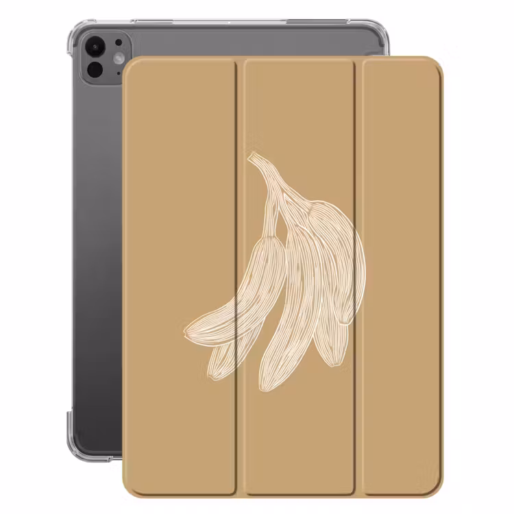 iPad-Hülle - Bananen - Beige - Strichzeichnung - Minimalistisch — 1