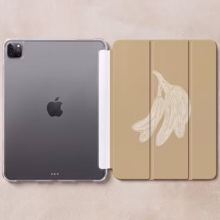 iPad-Hülle - Bananen - Beige - Strichzeichnung - Minimalistisch — 6