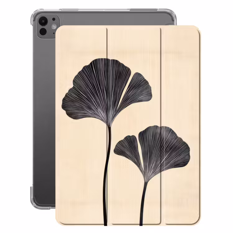 iPad-Hülle - Blätter - Minimalistisch - Schwarz — 1