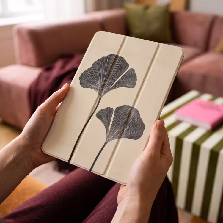 iPad-Hülle - Blätter - Minimalistisch - Schwarz — 4