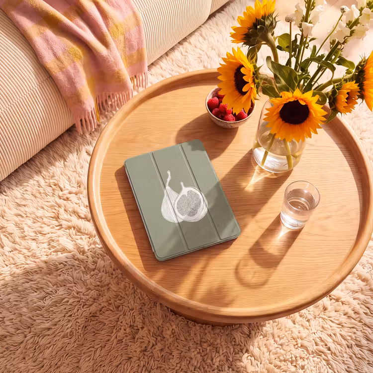 iPad-Hülle - Feigen - Minimalistisch - Gezeichnet - Moosgrün — 2