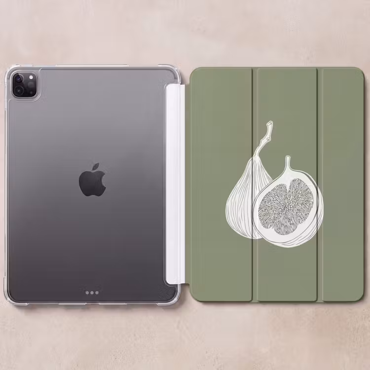 iPad-Hülle - Feigen - Minimalistisch - Gezeichnet - Moosgrün — 6