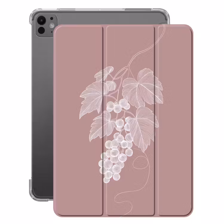 iPad-Hülle - Gebinde - Weintrauben - Illustration - Blätter — 1