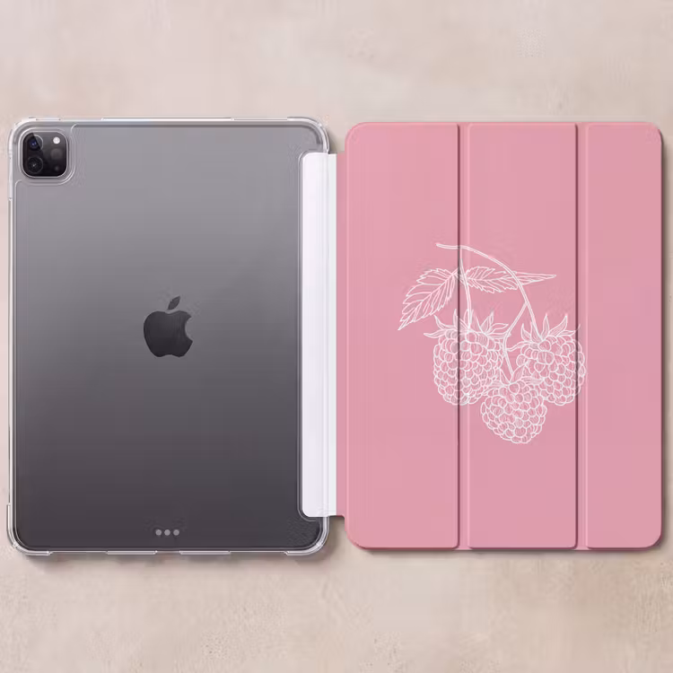 iPad-Hülle - Himbeeren - Stiel - Gezeichnet - Rosa — 6