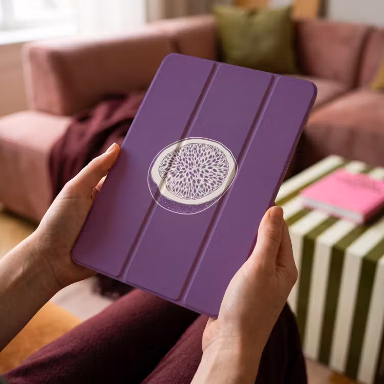 iPad-Hülle - Passionsfrucht - Samen - Lila - Minimalistisch — 4