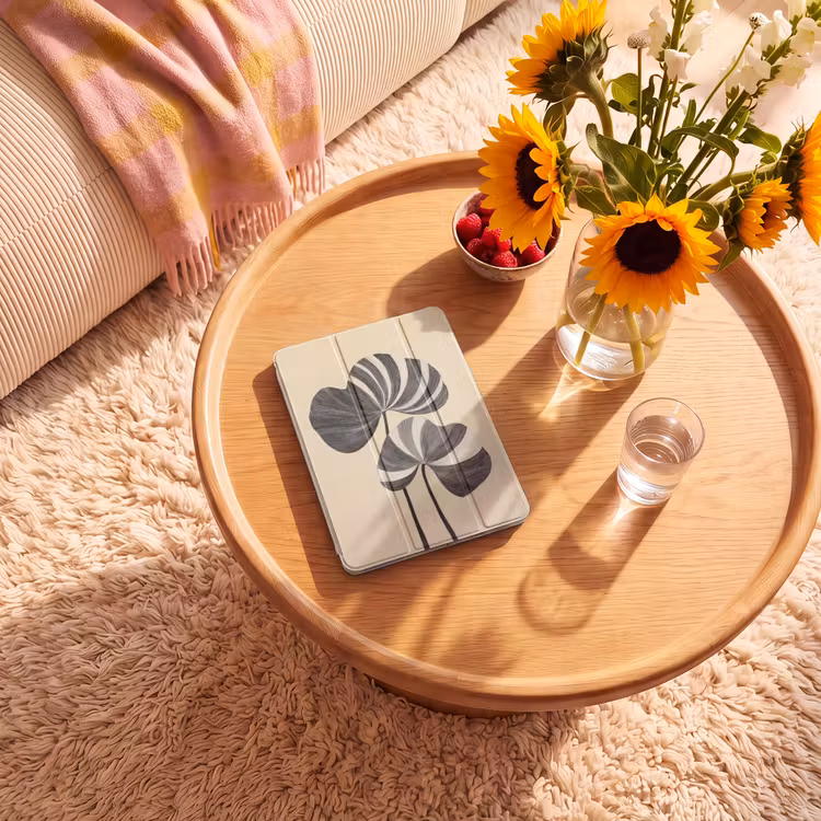iPad-Hülle - Schwarz - Blätter - Streifen - Minimalistisch — 2