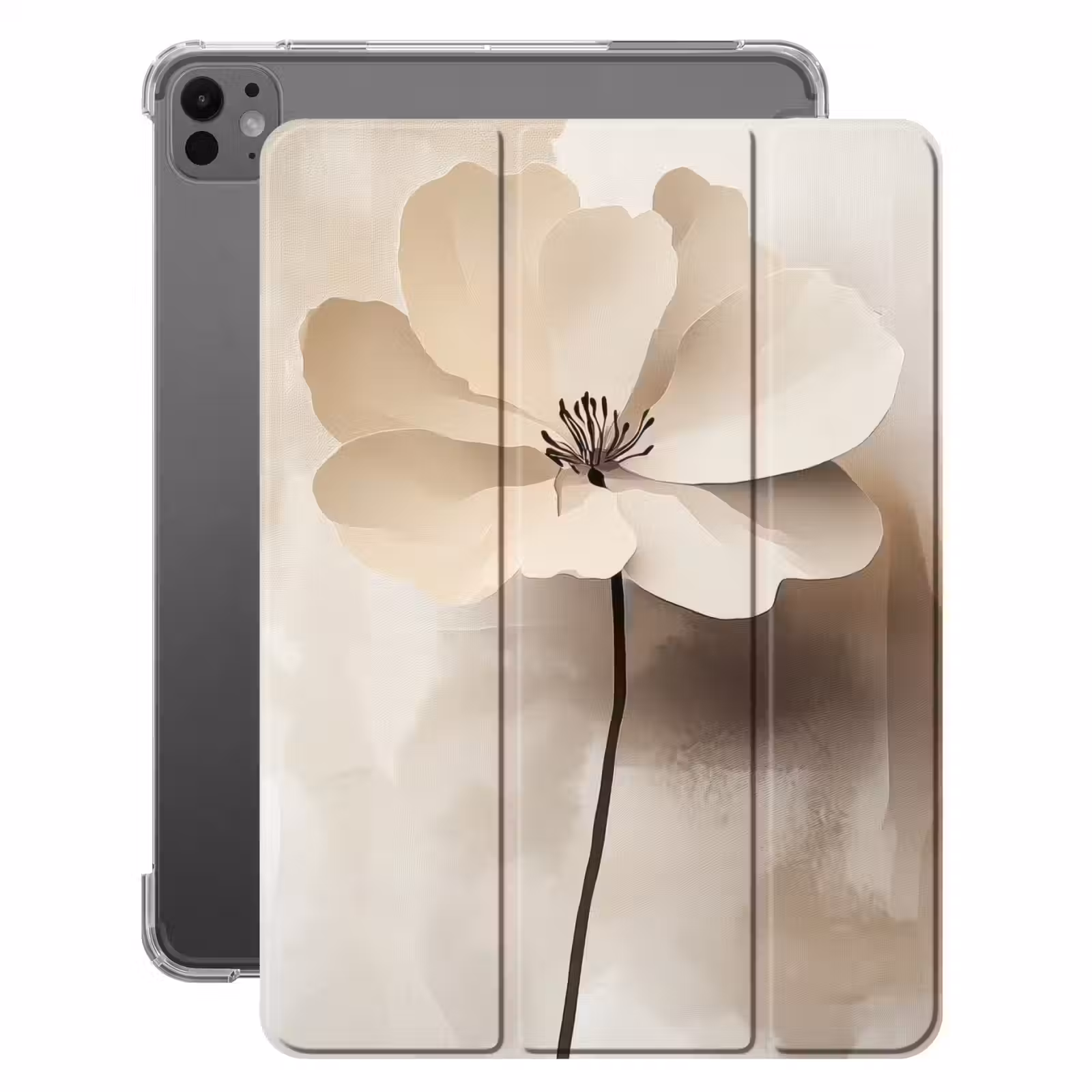 iPad-Hülle - Blume - Beige - Farbe - Schatten — 1