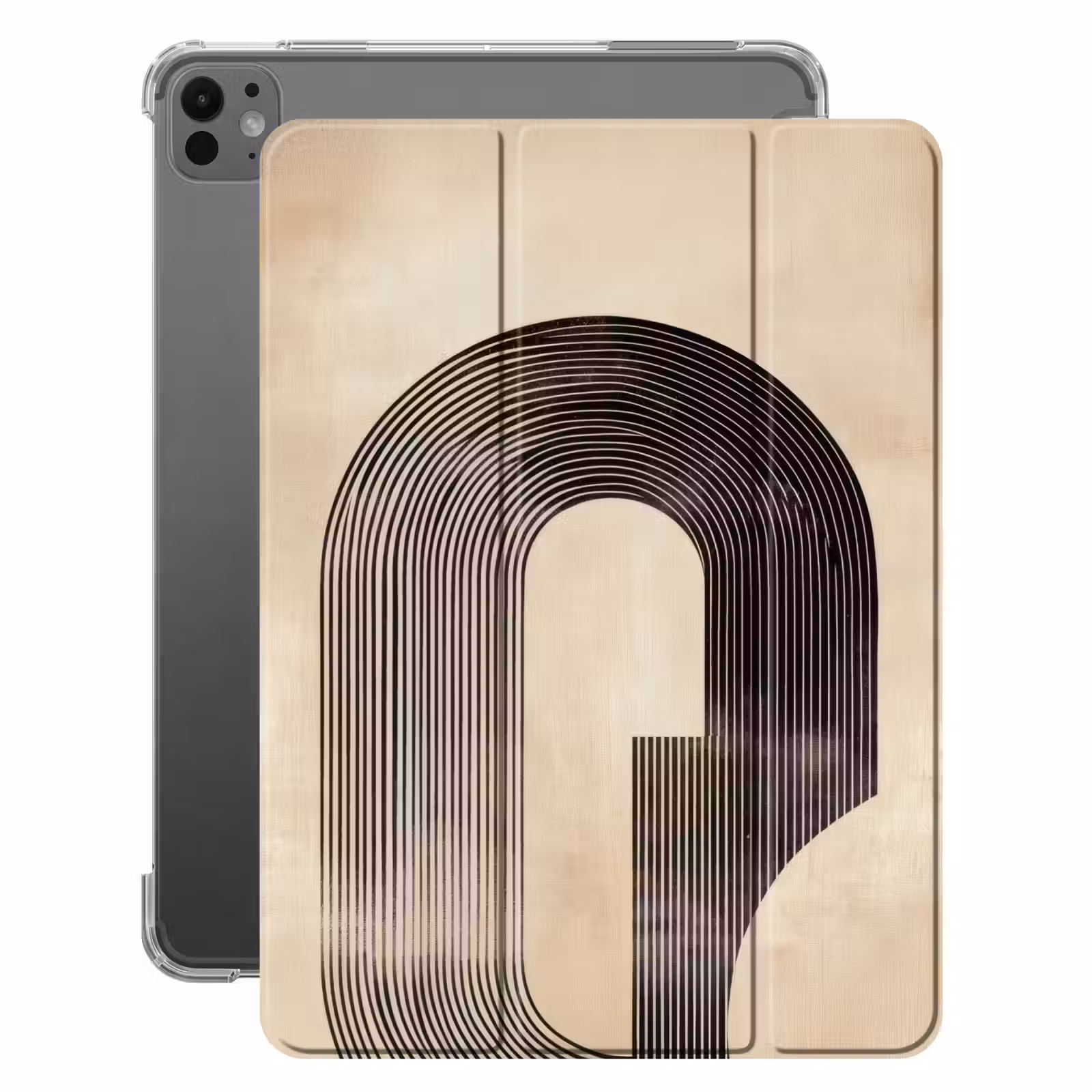 iPad-Hülle - Schleife - Streifen - Minimalistisch - Schwarz — 1