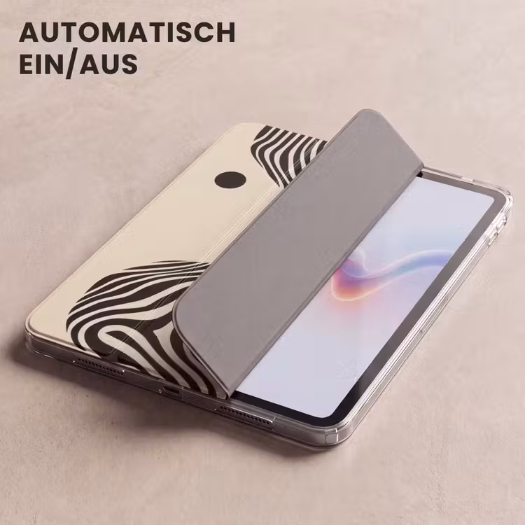 iPad-Hülle - Beige - Linien - Gewellt - Abstrakt — 5