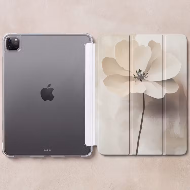 iPad-Hülle - Blume - Beige - Farbe - Schatten — 6